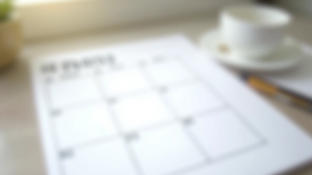 Gestructureerde weekplanning met drie gekleurde vakken op een digitale kalender