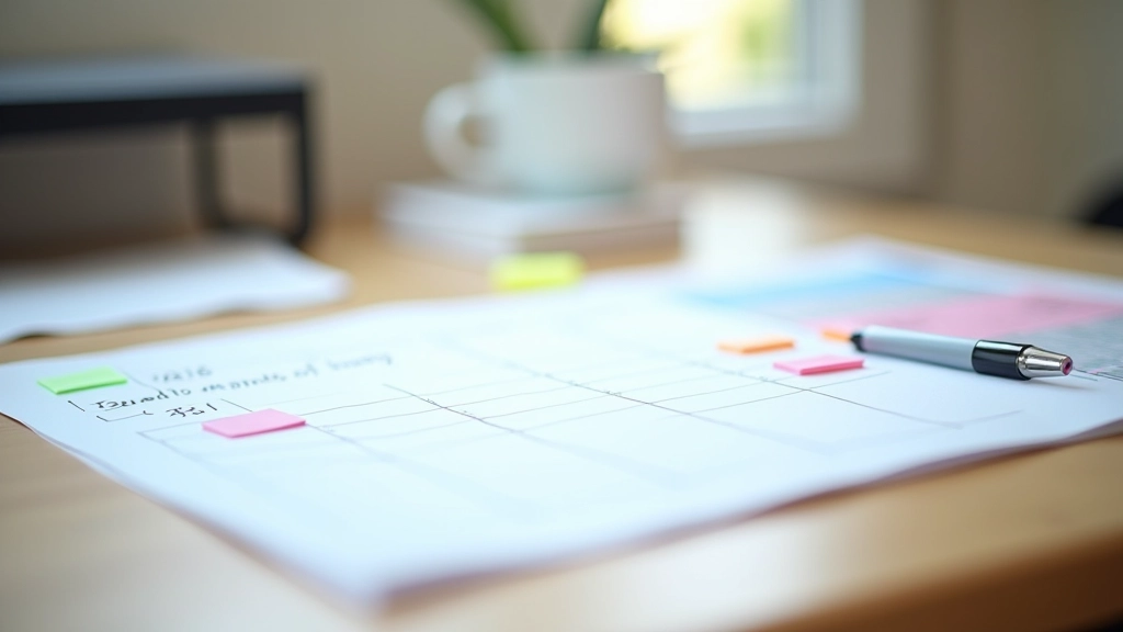 Vier verschillende planningsmethodes visueel weergegeven met verschillende kleuren en formaten